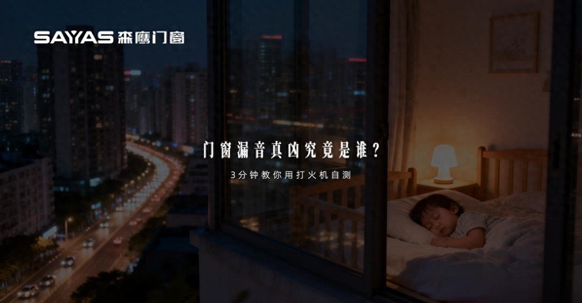 门窗漏音真凶究竟是谁？3分钟教你用打火机自测！